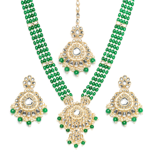 The Empress - Jhumkas, Necklace and Maang Tikka Set